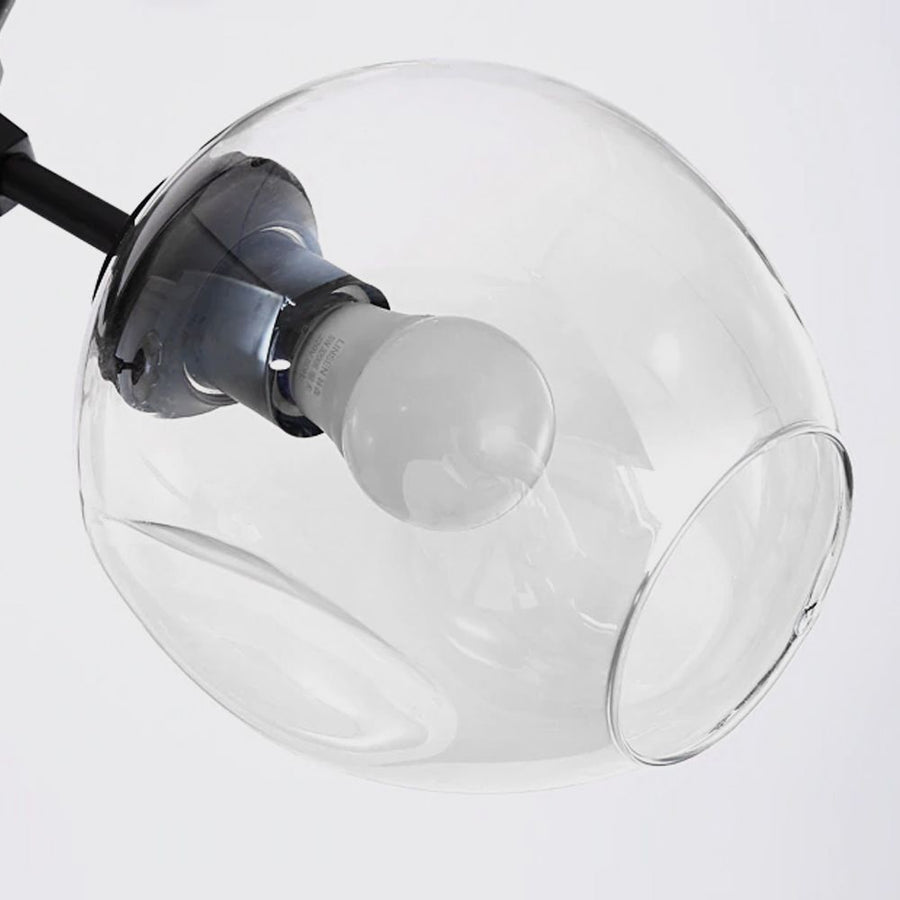 Lampa Wisząca Szklane Kule 5 Ramion APP504-5C Czarna