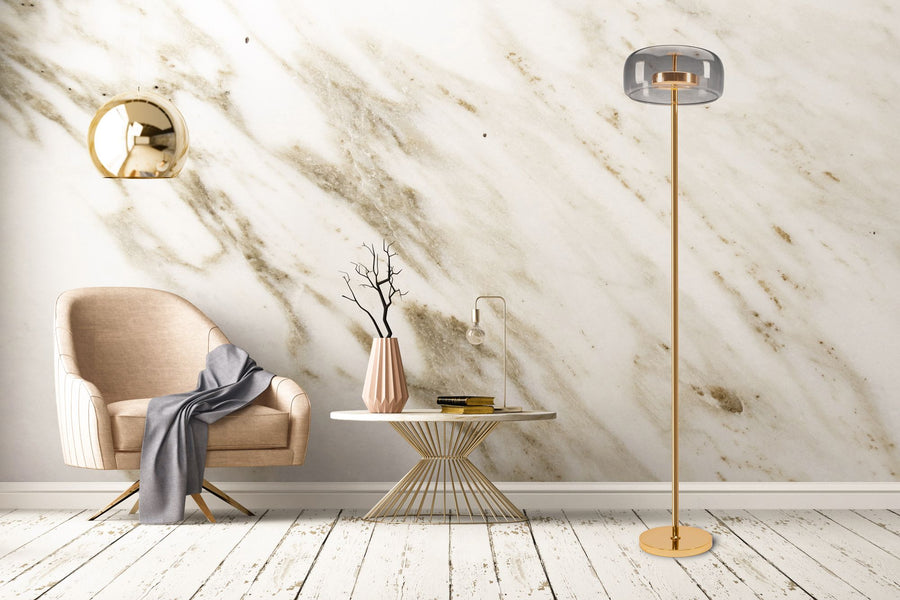 Lampa Stojąca Podłogowa LED APP749-1F Złota