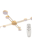 LAMPA SUFITOWA NOWOCZESNA 8-RAMIENNA LED APP524-8C Złota