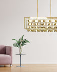 LAMPA KRYSZTAŁOWA WISZĄCA APP1113-4CP ZŁOTA