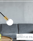 Lampa Paradise 3  APP517-3C Czarna