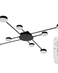 LAMPA SUFITOWA NOWOCZESNA 8-RAMIENNA LED APP523-8C Czarna