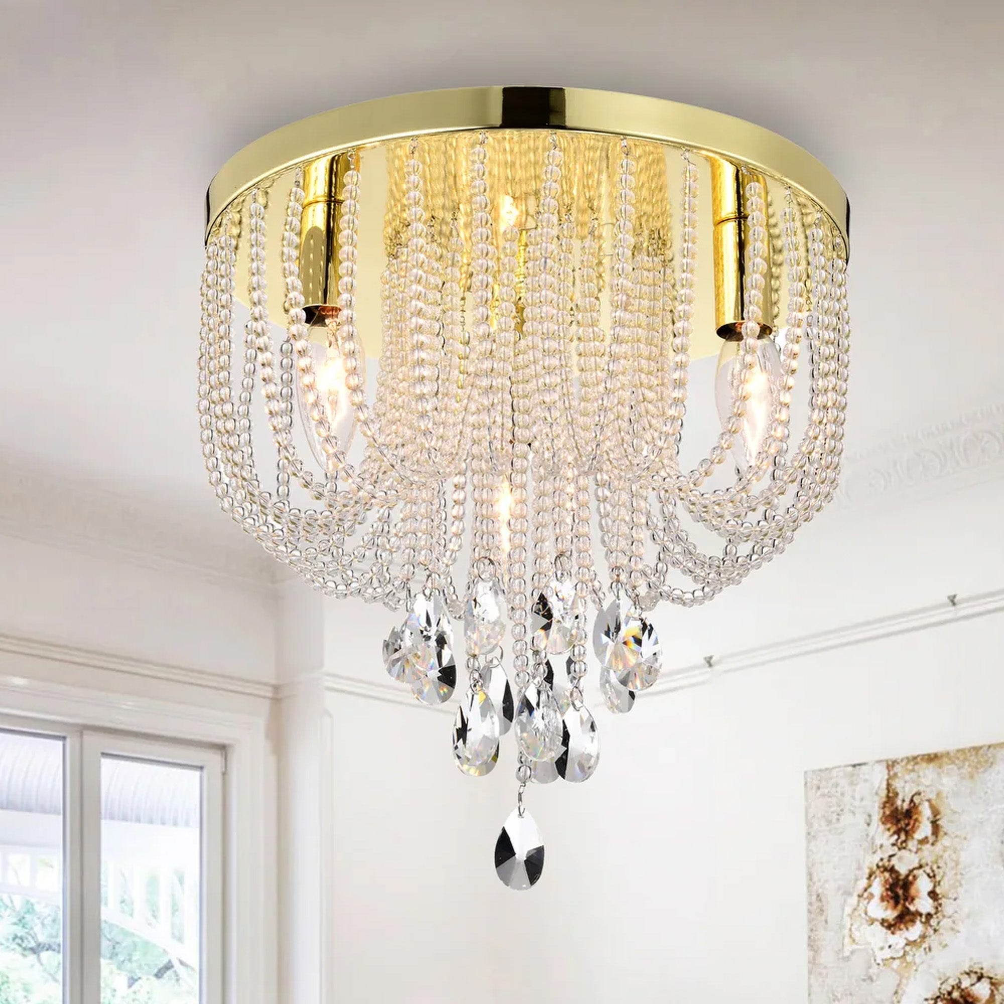 Lampa kryształowa plafon APP1625-3C  4