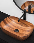 Umywalka nablatowa Rea Belinda Wood Mat
