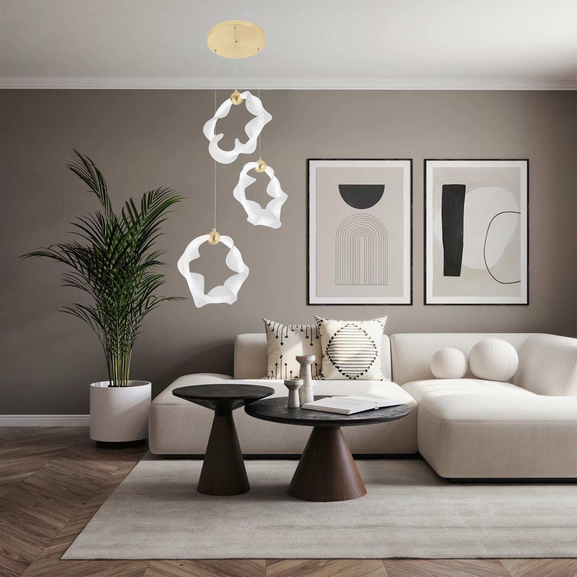 Lampa Wisząca Led G012-3cpr Złota  4