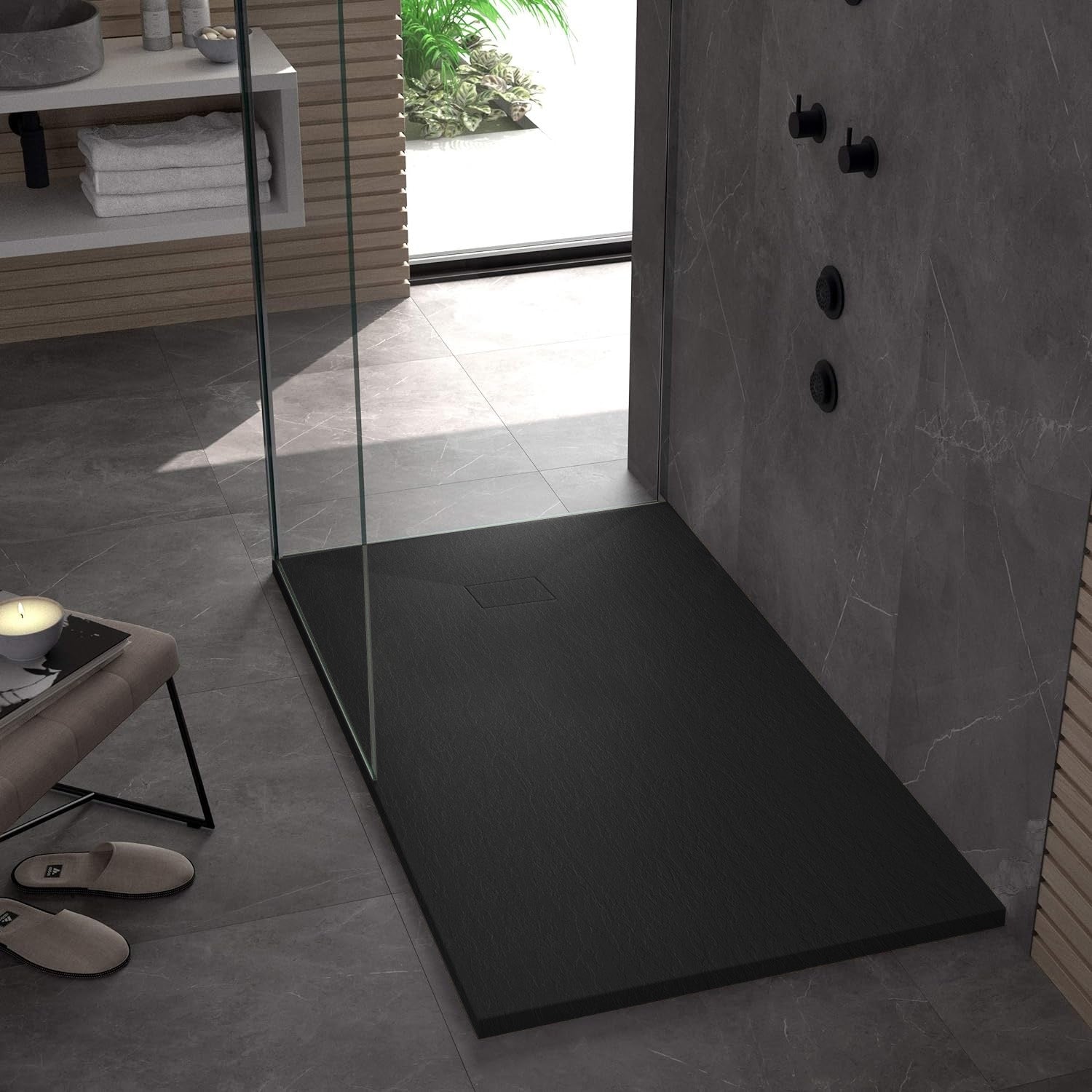 Brodzik Prysznicowy Magnum Black 80x100  1