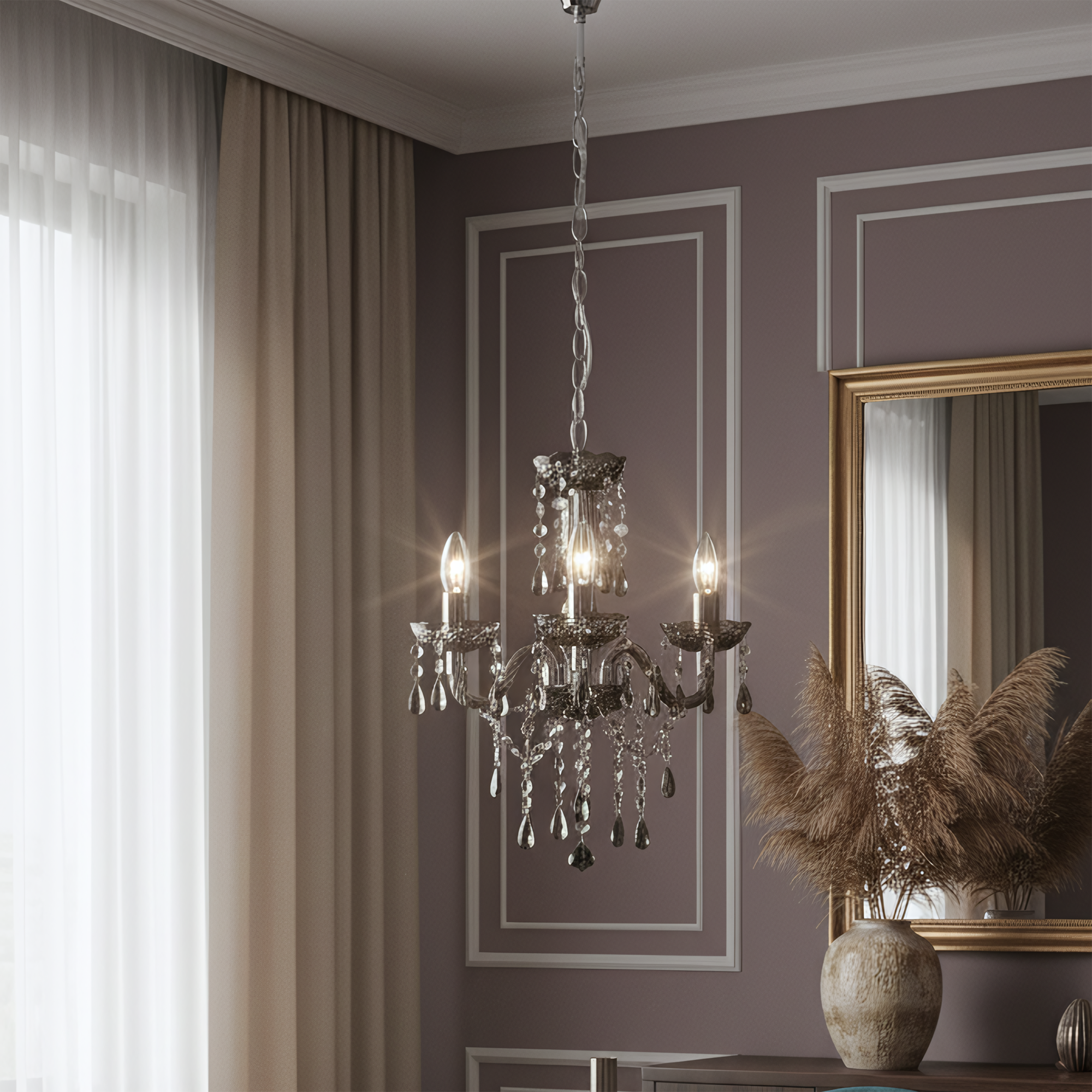 Lampa Sufitowa Wisząca Ebt007-3cp Grey  2