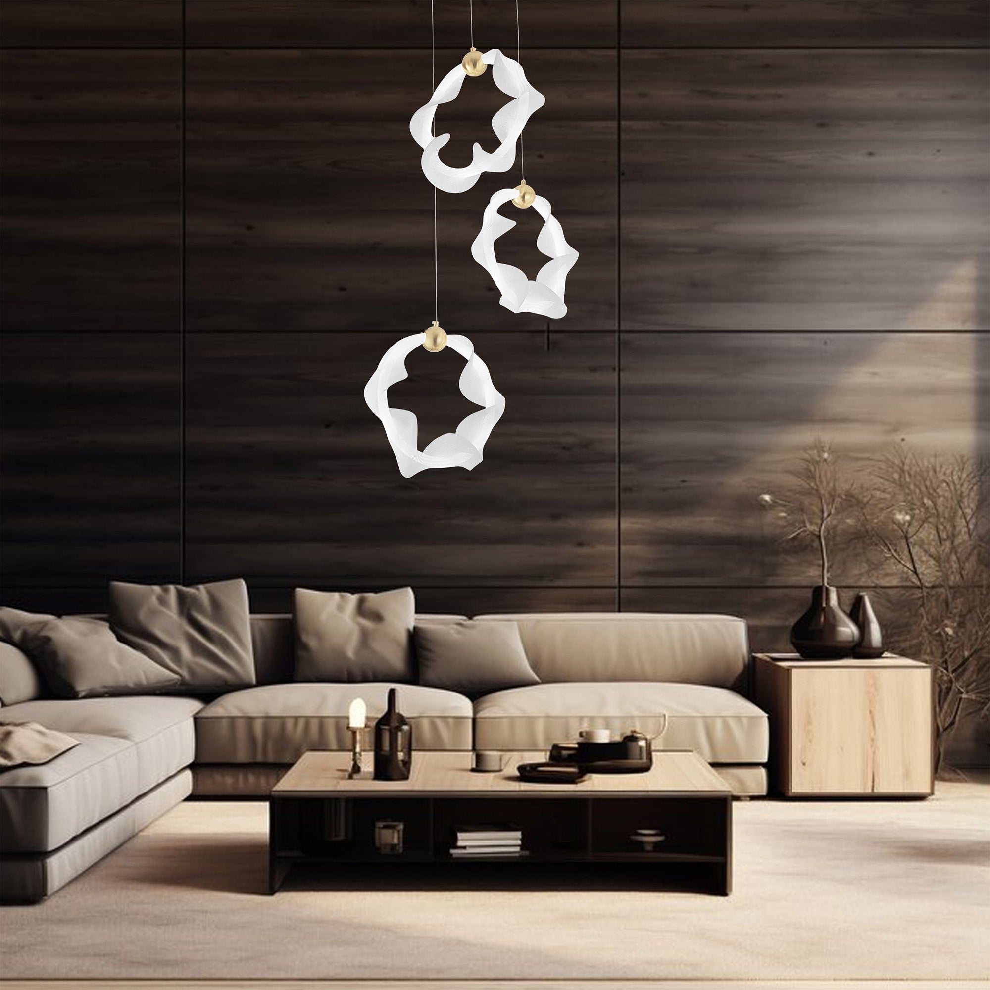 Lampa Wisząca Led G012-3cpr Złota  5