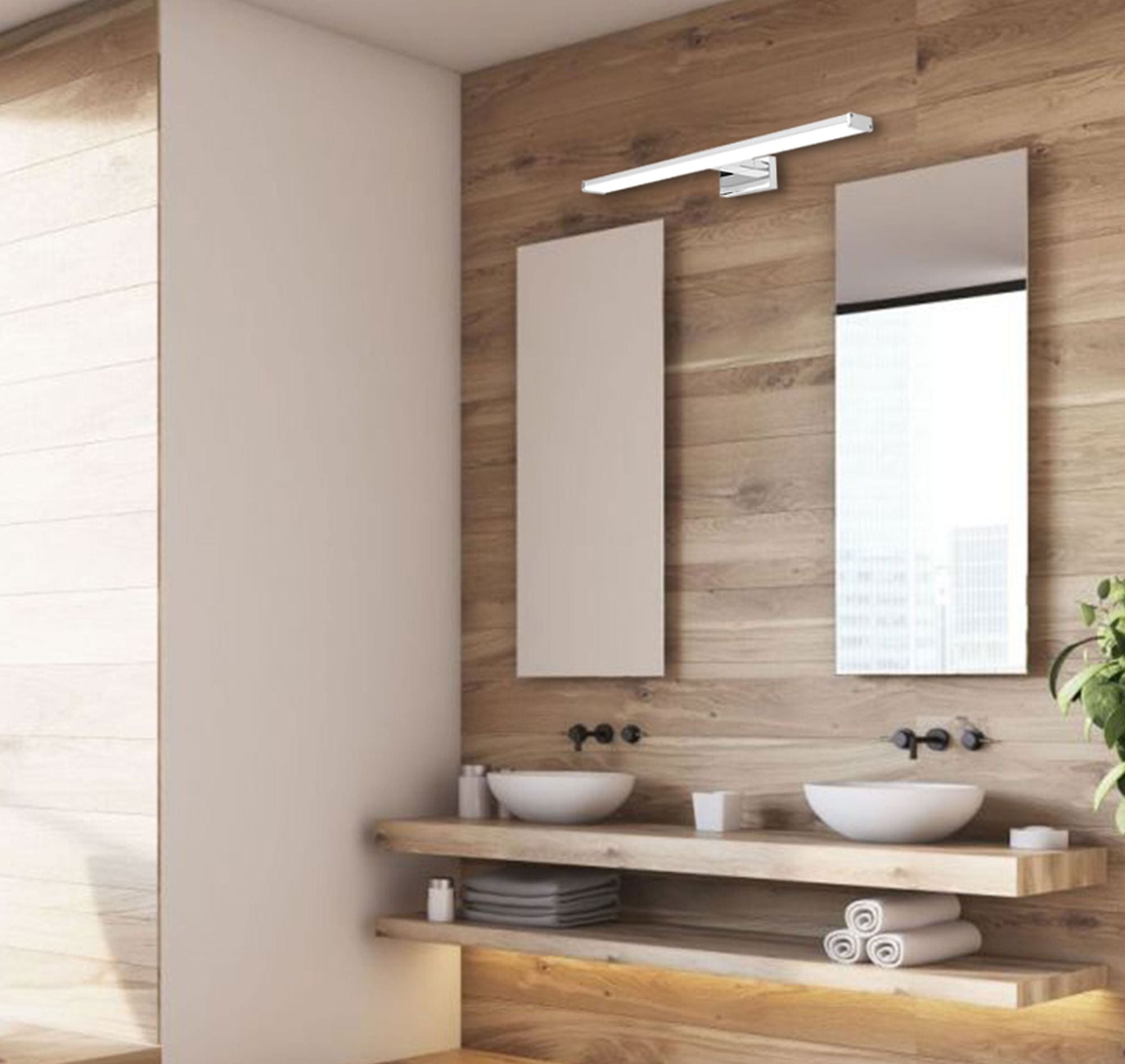 LAMPA KINKIET ŁAZIENKOWY LED NAD LUSTRO 12W 53CM APP369-1W CHROM