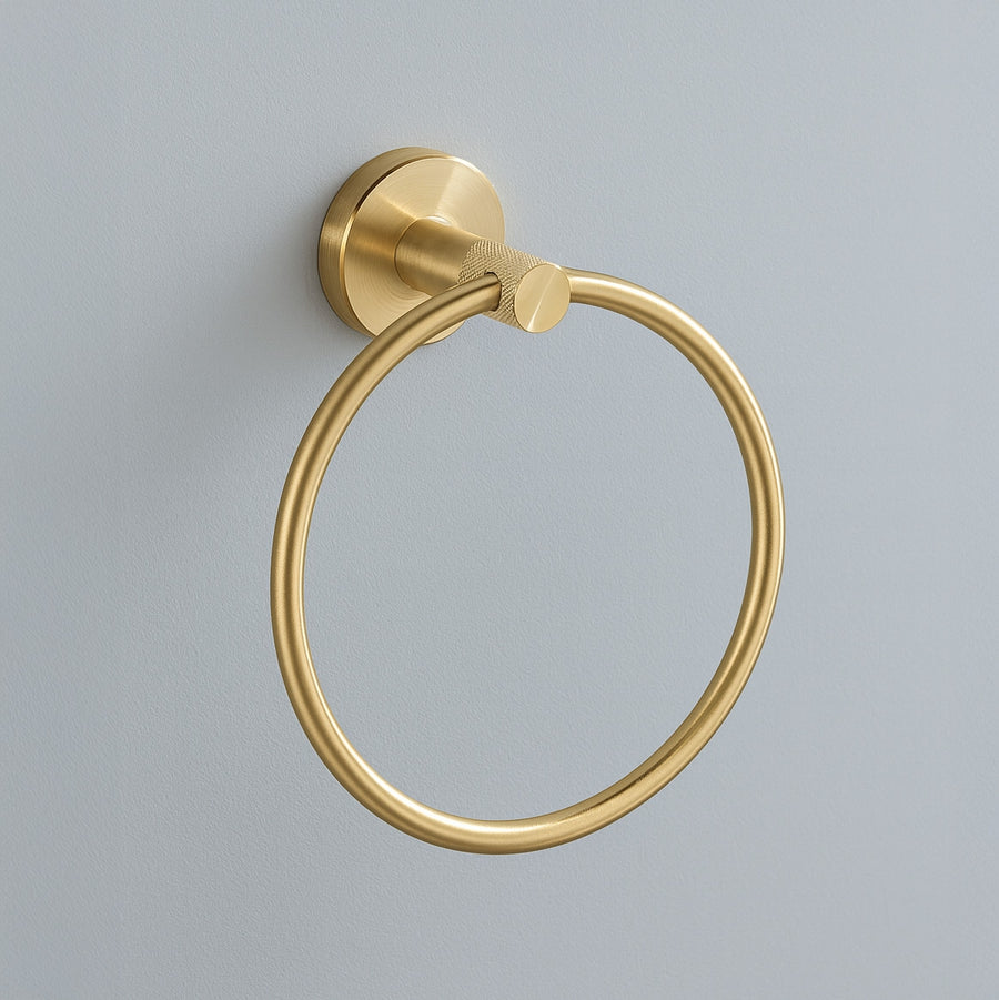 Wieszak łazienkowy RING 6610 Modern Złoty Szczotkowany  4