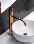 Bateria Umywalkowa Rea Lungo Diamond Miedziana Wysoka  5