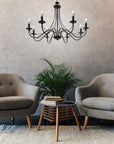 Lampa Sufitowa Wisząca Rustykalna APP648-8CP Czarna