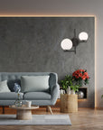 LAMPA ŚCIENNA KINKIET APP1170-2W  Czarny