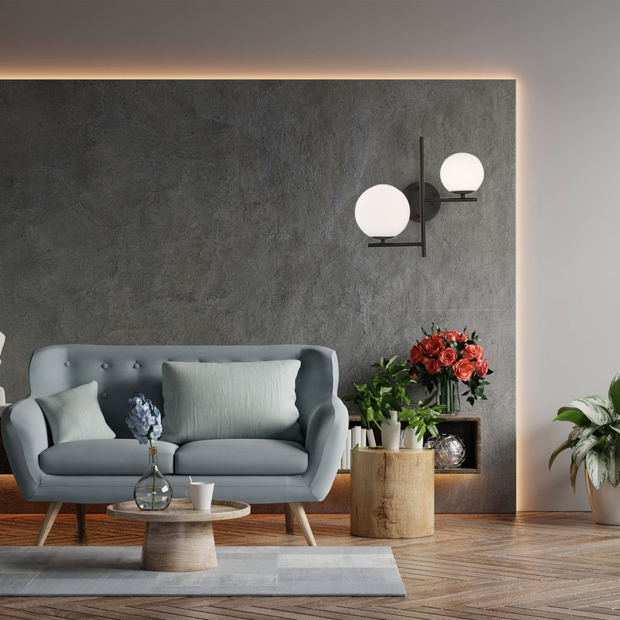 LAMPA ŚCIENNA KINKIET APP1170-2W  Czarny