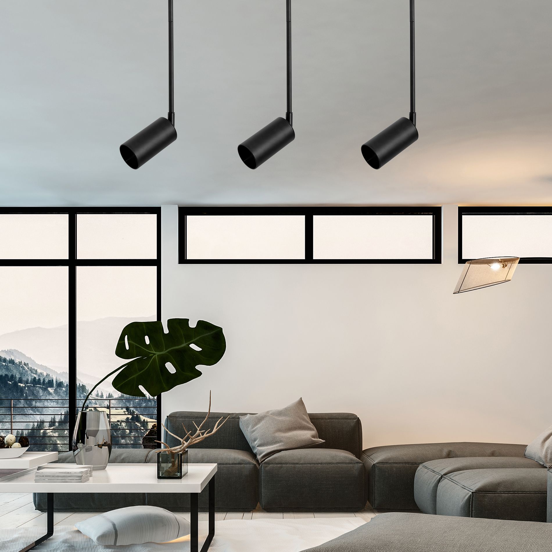 LAMPA SUFITOWA WISZĄCA APP609-1C Czarna