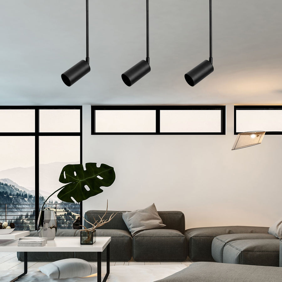LAMPA SUFITOWA WISZĄCA APP609-1C Czarna