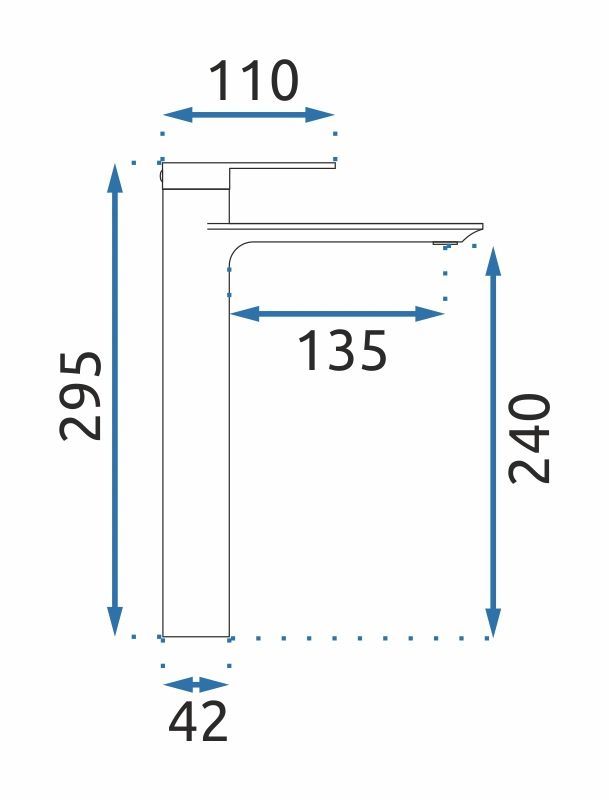 Bateria Umywalkowa REA VENETA CHROM Wysoka