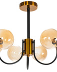 Lampa Sufitowa Wisząca Szklana APP1120-6CP  Złota  1