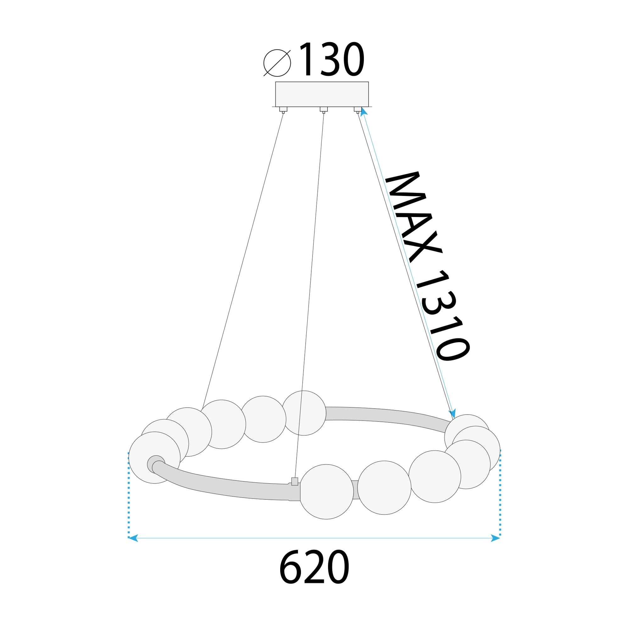 Lampa Wisząca Led App1553-cp Gold  8