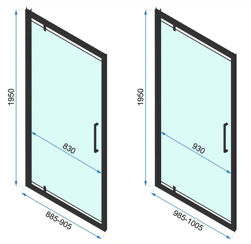 Kabina Prysznicowa Narożna REA Rapid Swing Złota Szczotkowana 100x100