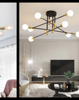 LAMPA SUFITOWA WISZĄCA APP733-8C Złota