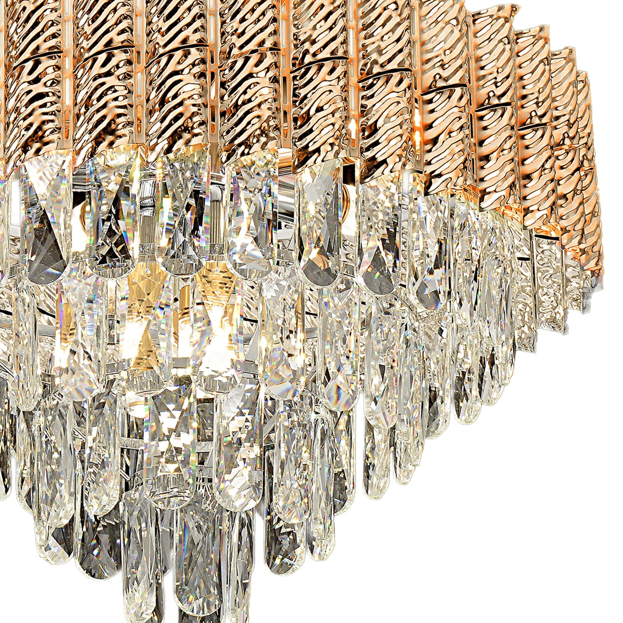 Lampa Wisząca Z Kryształami G054-cp 50cm Złota  7