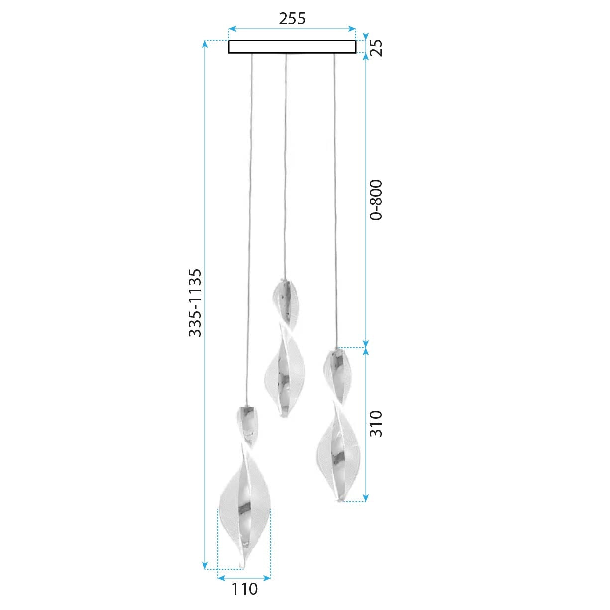 Lampa Wisząca Led G028-3cp Złoty  7