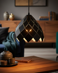 Lampa Sufitowa Wisząca Metalowa APP338-1CP Czarna  10