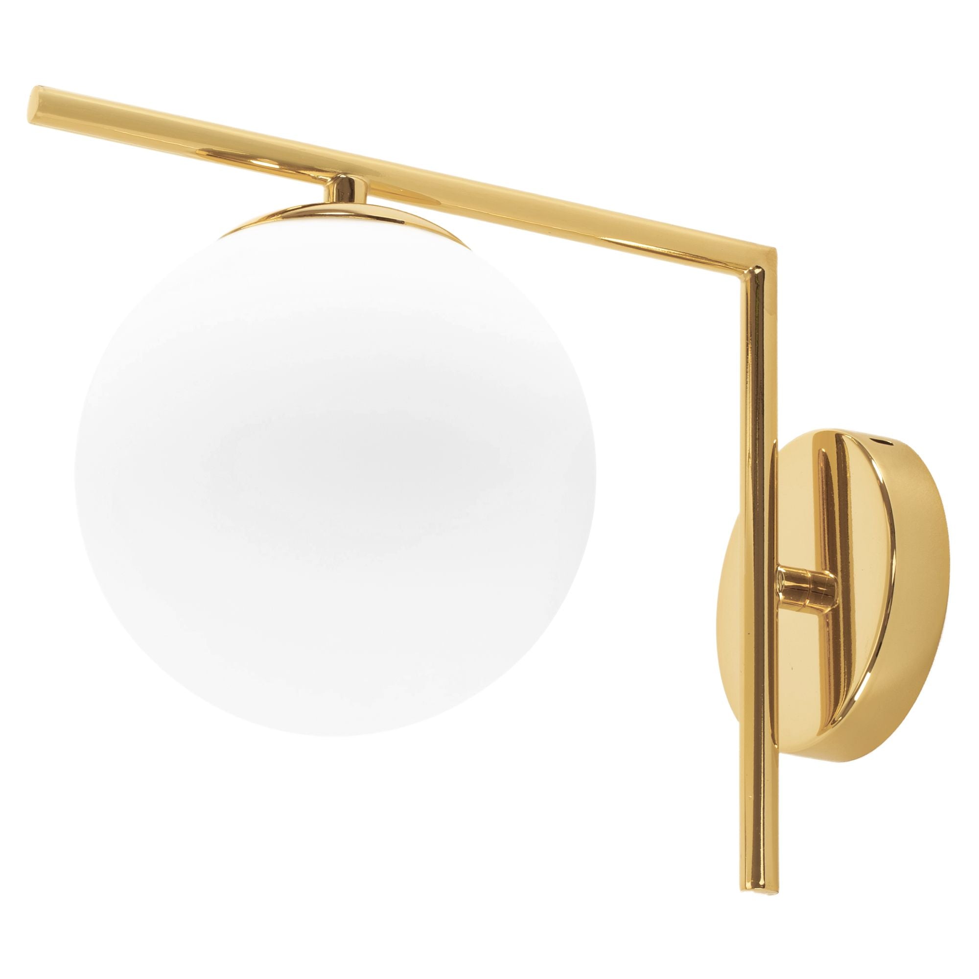 Lampa Ścienna Kinkiet Szklana Kula APP674-1W Złota