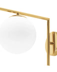 Lampa Ścienna Kinkiet Szklana Kula APP674-1W Złota