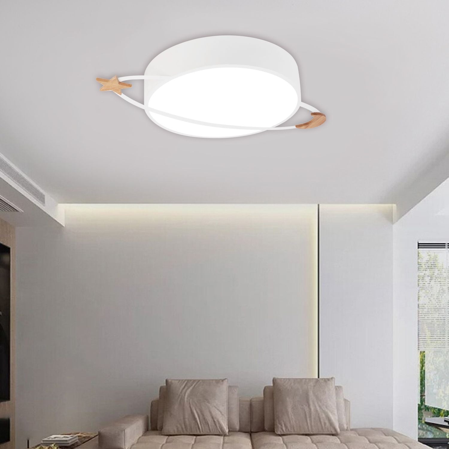 Lampa Plafon Moon APP865-C Biała