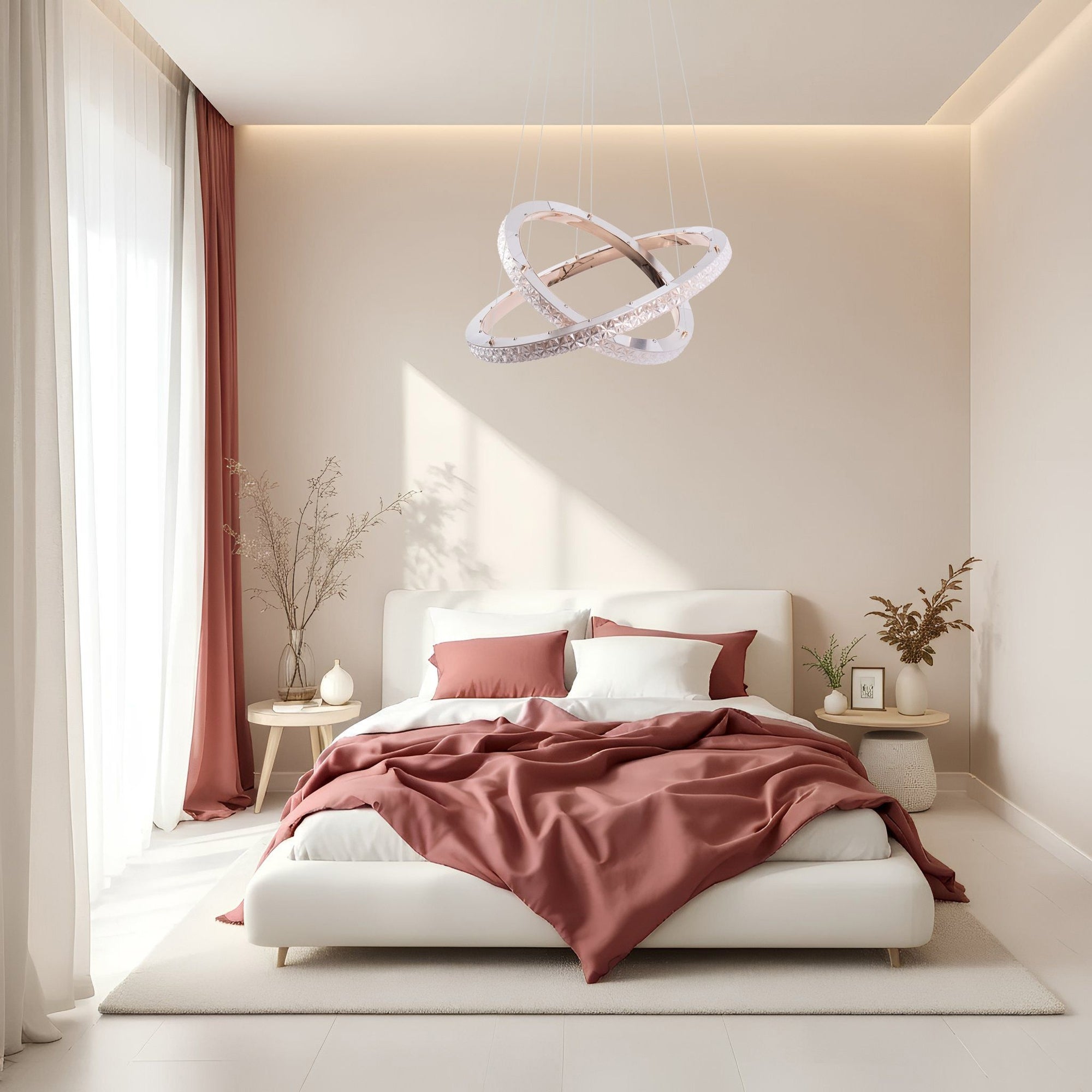 Lampa Wisząca Led Ms012-cp Różowe Złoto  6