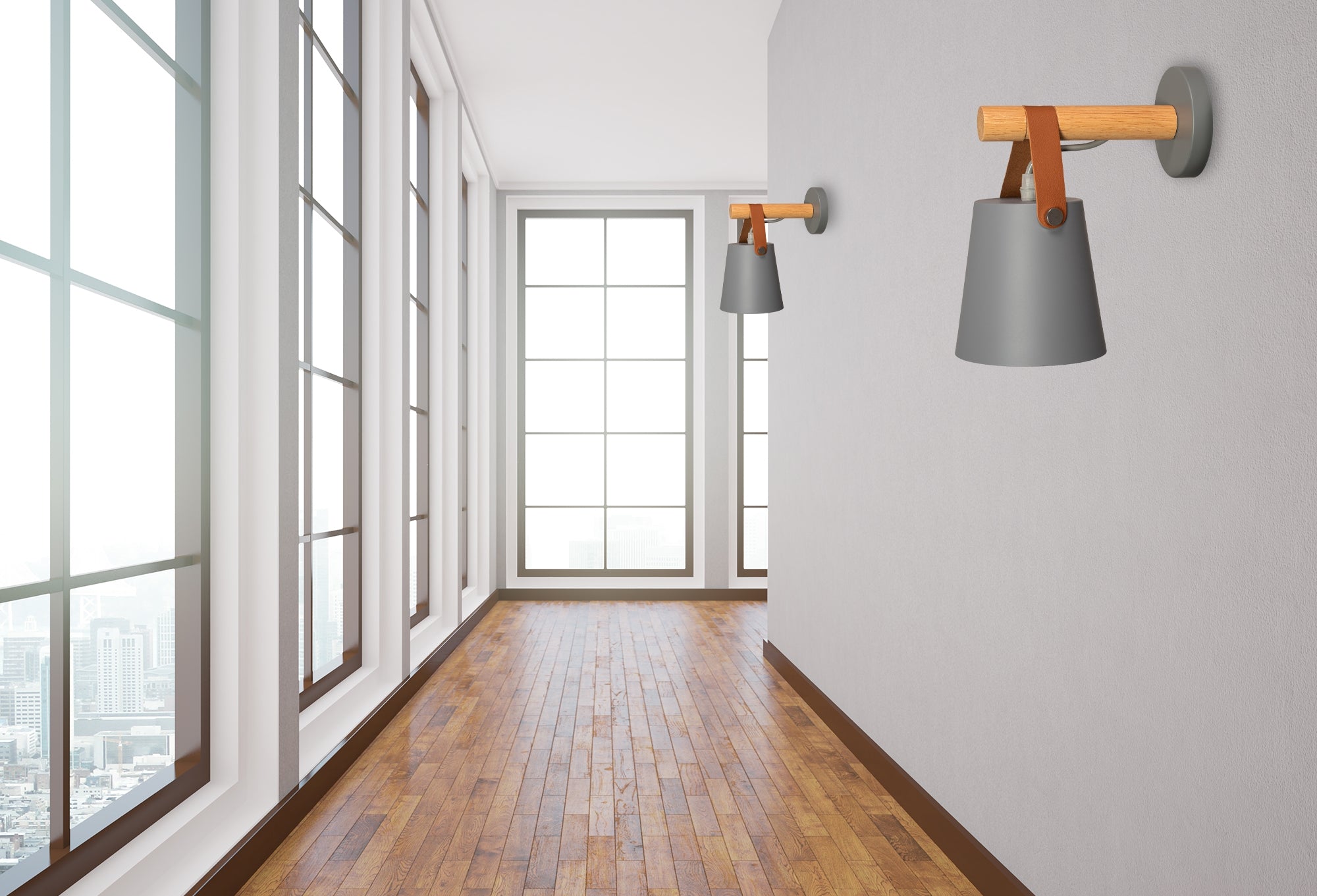 Lampa Kinkiet Ścienny Metalowy Z Paskiem Szary APP468-1W GREY  3