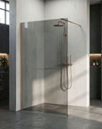 Kabina prysznicowa Walk-In Rea Flexi Grey / Brush Copper 110  7