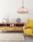 Lampa Sufitowa Wisząca Szklana Lustrzana APP322-1CP SREBRNA
