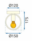Lampa ścienna kinkiet APP990-1W