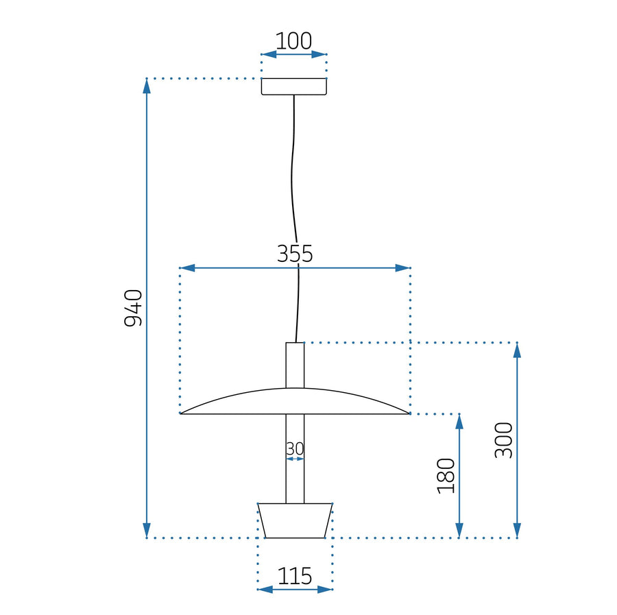 Lampa Wisząca APP914-1CP