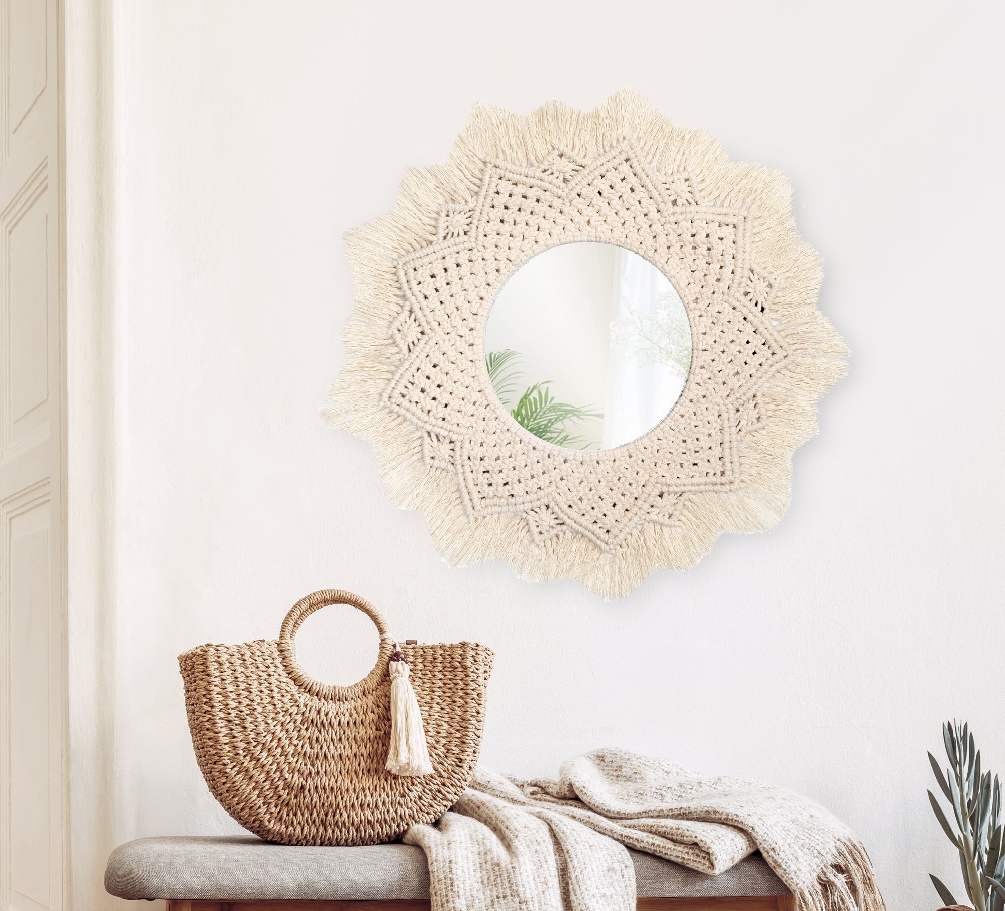 Lustro Ścienne Boho 60cm 322051  2
