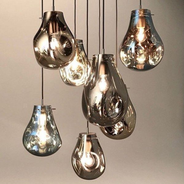 Lampa Sufitowa Wisząca Szklana APP328-1CP Amber