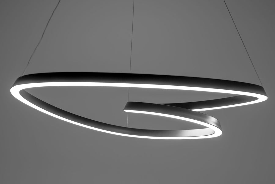 Lampa Sufitowa Wisząca Loop LED + Pilot APP796-cp Czarna