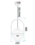 Lampa Wisząca APP1674-1CP  7