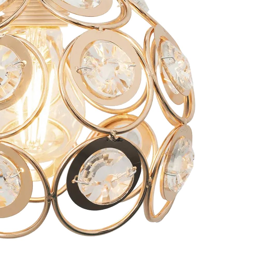 ELEGANCKA LAMPA SUFITOWA APP205-1C KRYSZTAŁ ZŁOTA