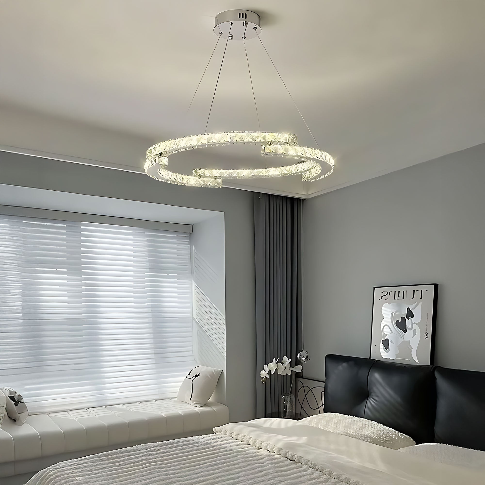 Lampa Sufitowa Wisząca Led App1770-cp Chrom 60cm  4
