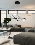 Lampa Sufitowa Wisząca Ring Nowoczesna LED + Pilot APP395-CP Czarna