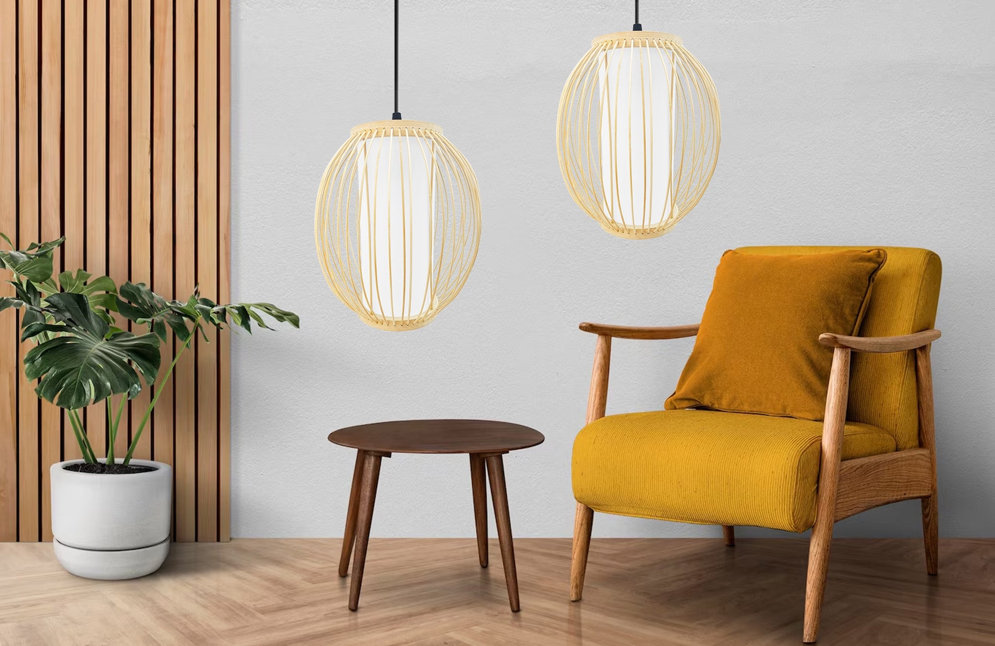 Lampa Wisząca Bambusowa APP1634-1CP  6