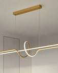 Lampa Sufitowa Wisząca Led Lhj038-cp Złota Szczotkowana  5