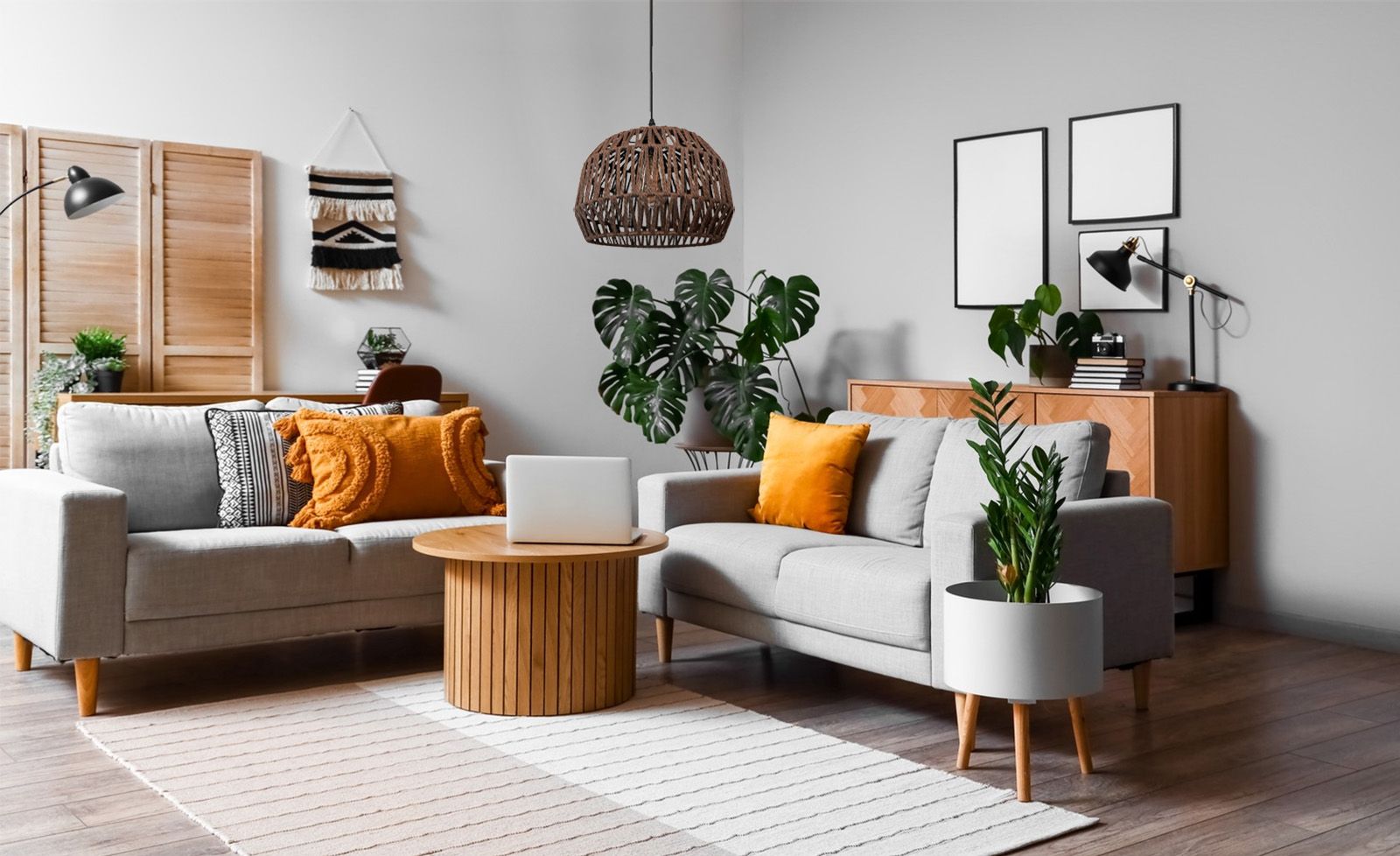 Lampa Wisząca Boho APP1292-1CP Brązowa