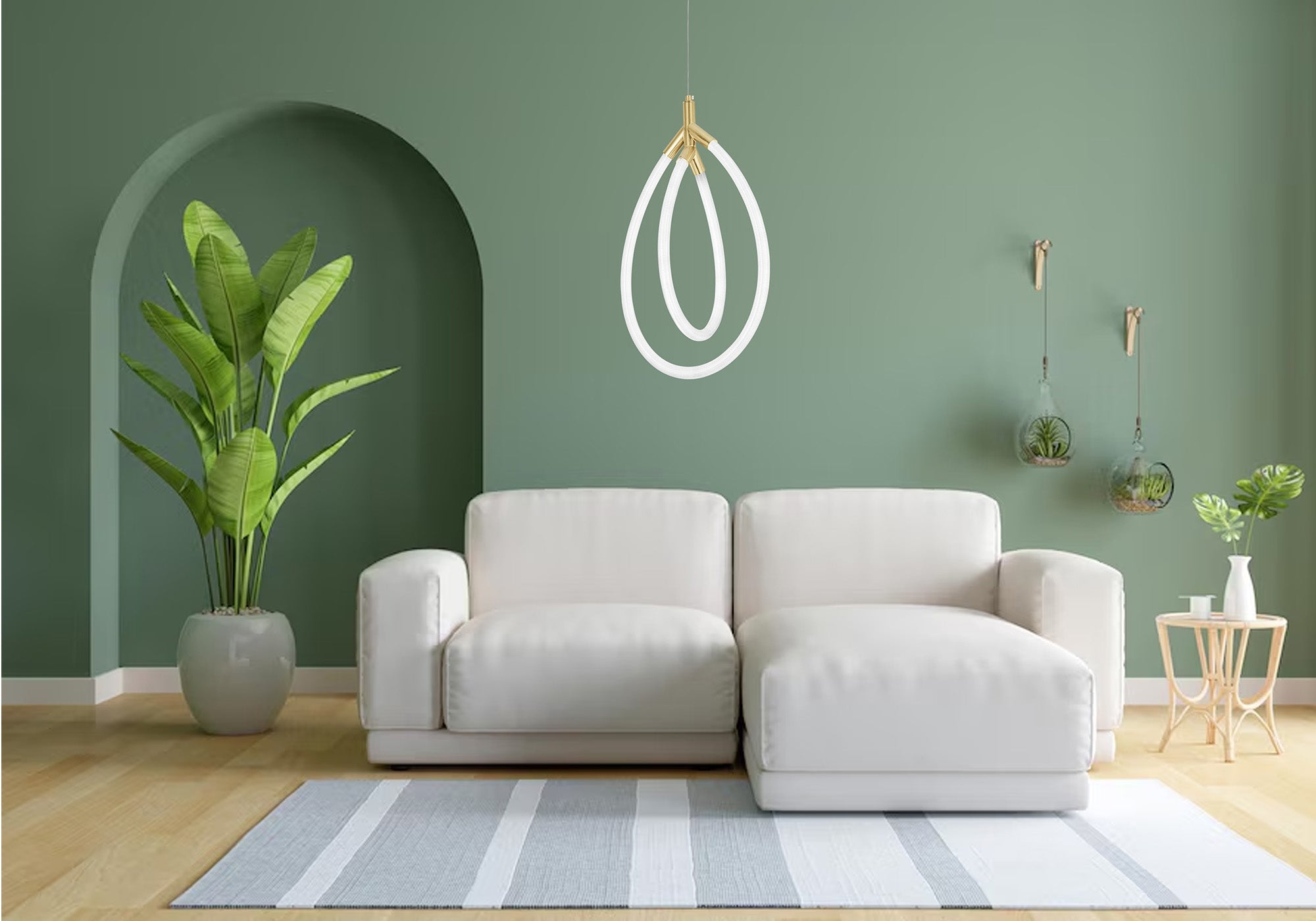 Lampa Wisząca Led G017-cp Złota  6