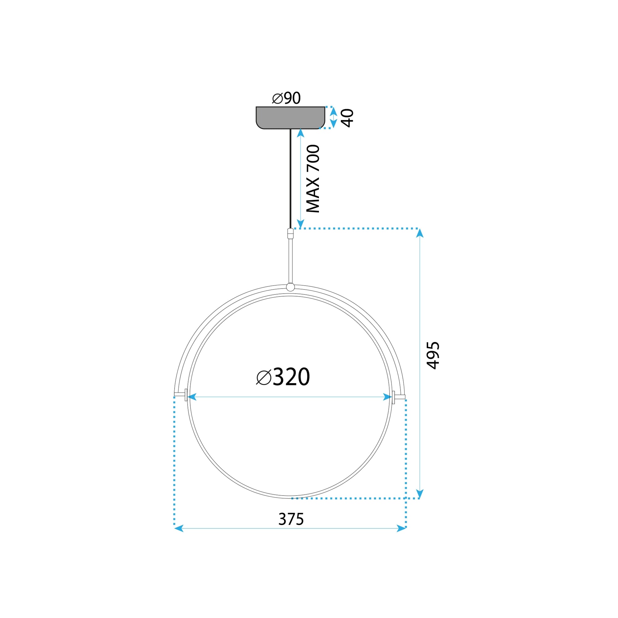Lampa wisząca LED APP1426-C 35cm  10