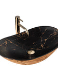 Umywalka nablatowa REA Royal In Black Marble Gold